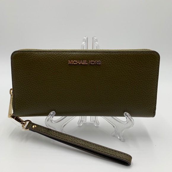 Michael Kors Large Jet Set Travel Continental Wristlet Phone Holder Case Wallet - Picture 7 of 16
